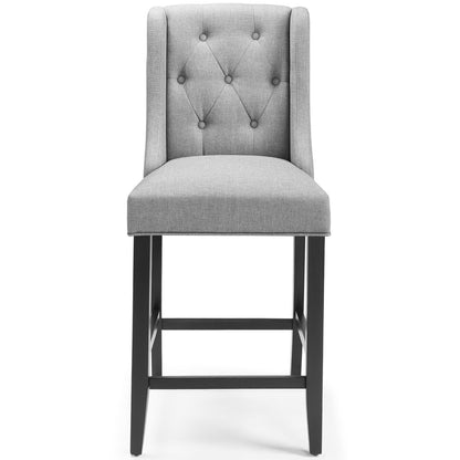 Modway - Baronet Upholstered Fabric Counter Bar Stool Set of 2 by Modway  Outdoor Furniture Bar and Dining Gray - EEI-4020-LGR