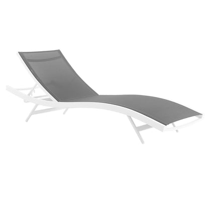 Modway - Glimpse Outdoor Patio Mesh Chaise Lounge Set of 2 by Modway  Outdoor Furniture Sofa Sectionals Gray - EEI-4038-WHI-GRY
