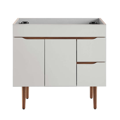 Modway Outlet Harvest 36" Bathroom Vanity Cabinet (Sink Basin Not Included) by Modway  Bathroom Furniture Gray Walnut - EEI-4044-GRY-WAL