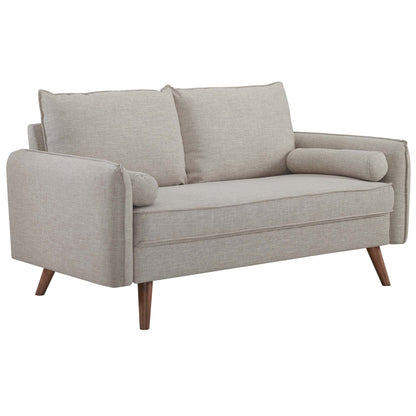 Modway - Revive Upholstered Fabric Sofa and Loveseat Set by Modway  Living Room Sofas and Armchairs Oatmeal - EEI-4047-BEI-SET