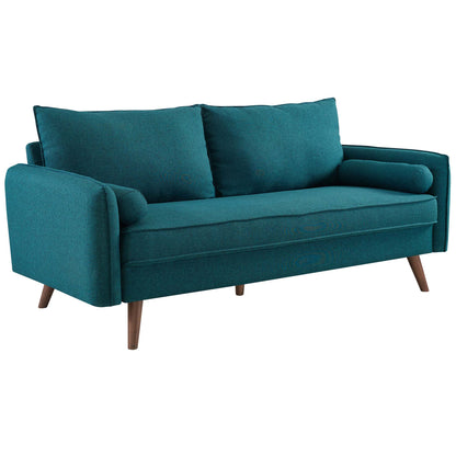 Modway - Revive Upholstered Fabric Sofa and Loveseat Set by Modway  Living Room Sofas and Armchairs Blue - EEI-4047-TEA-SET