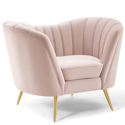 Modway Outlet Opportunity Performance Velvet Armchair Set of 2 by Modway  Living Room Furniture Pink - EEI-4088-PNK