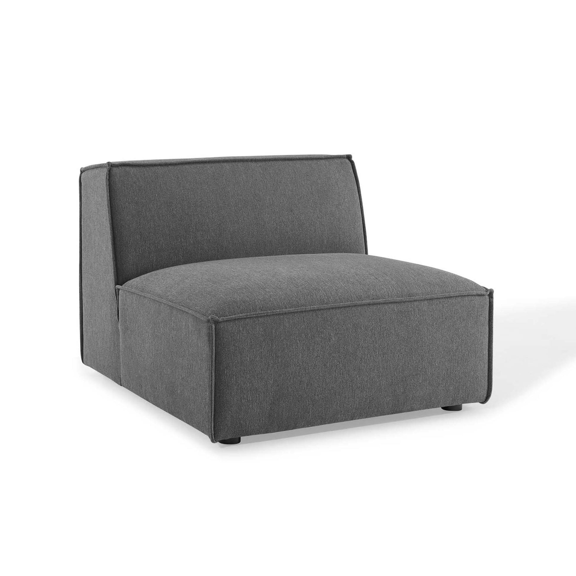 Brown fabric sectional sofa with left-side chaise, low-profile cushions, modern living room seating.