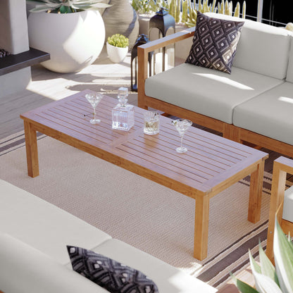 Modway - Upland Outdoor Patio Teak Wood Coffee Table by Modway  Outdoor Furniture Bar and Dining Brown - EEI-4122-NAT