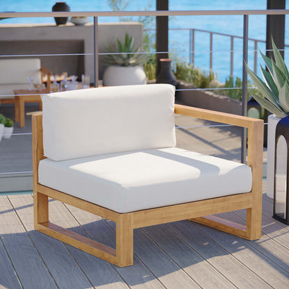 Modway - Upland Outdoor Patio Right-Arm Chair by Modway  Outdoor Furniture Sofa Sectionals White - EEI-4123-NAT-WHI