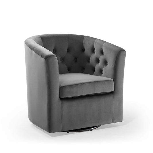 Modway Outlet Prospect Tufted Performance Velvet Swivel Armchair by Modway  Living Room Furniture Charcoal - EEI-4138-CHA