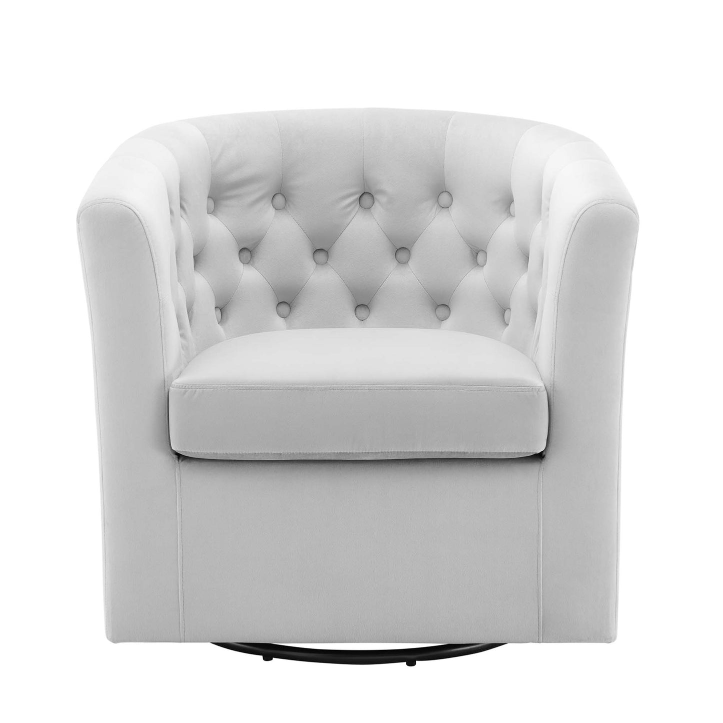 Modway - Prospect Tufted Performance Velvet Swivel Armchair by Modway  Living Room Sofas and Armchairs Gray - EEI-4138-LGR
