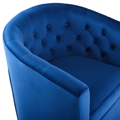 Modway Outlet Prospect Tufted Performance Velvet Swivel Armchair by Modway  Living Room Furniture Navy - EEI-4138-NAV