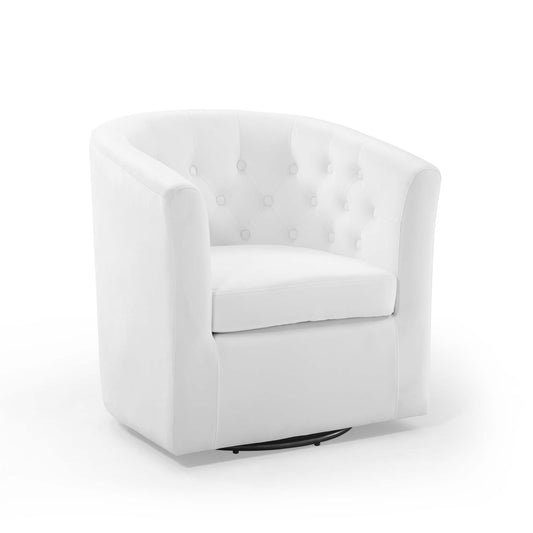 Modway - Prospect Tufted Performance Velvet Swivel Armchair by Modway  Living Room Sofas and Armchairs White - EEI-4138-WHI