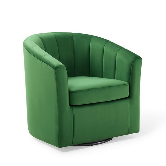 Modway Outlet Prospect Performance Velvet Swivel Armchair by Modway  Living Room Furniture Emerald - EEI-4139-EME