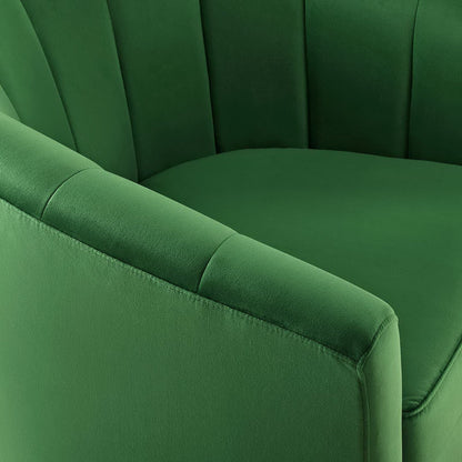 Modway Outlet Prospect Performance Velvet Swivel Armchair by Modway  Living Room Furniture Emerald - EEI-4139-EME