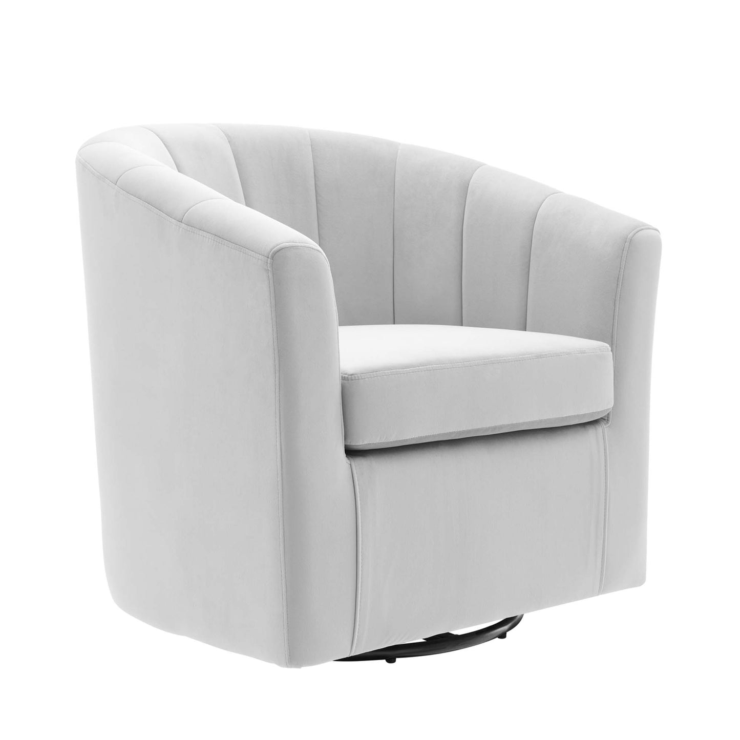 Modway - Prospect Performance Velvet Swivel Armchair by Modway  Living Room Sofas and Armchairs Gray - EEI-4139-LGR