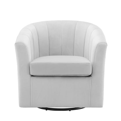 Modway - Prospect Performance Velvet Swivel Armchair by Modway  Living Room Sofas and Armchairs Gray - EEI-4139-LGR