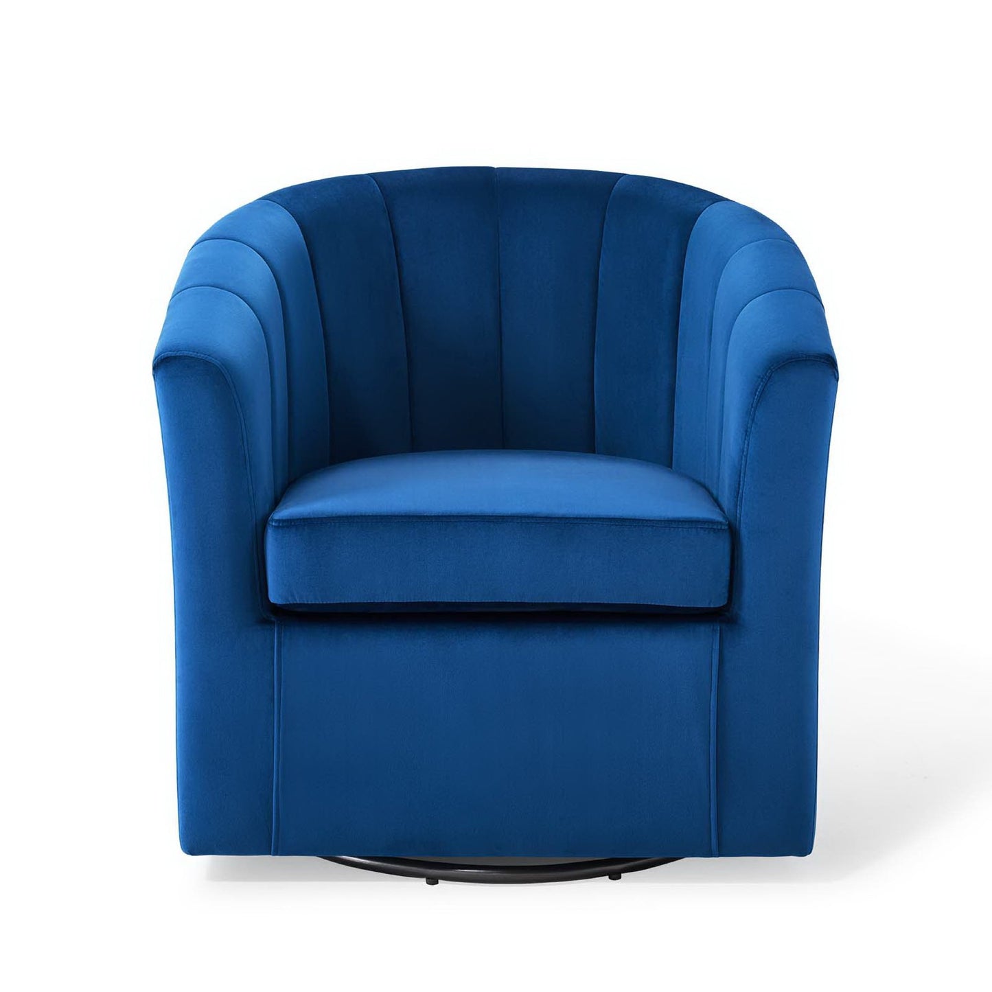 Modway - Prospect Performance Velvet Swivel Armchair by Modway  Living Room Sofas and Armchairs Blue - EEI-4139-NAV