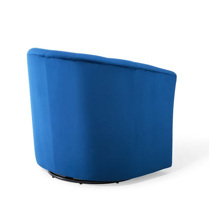 Modway - Prospect Performance Velvet Swivel Armchair by Modway  Living Room Sofas and Armchairs Blue - EEI-4139-NAV