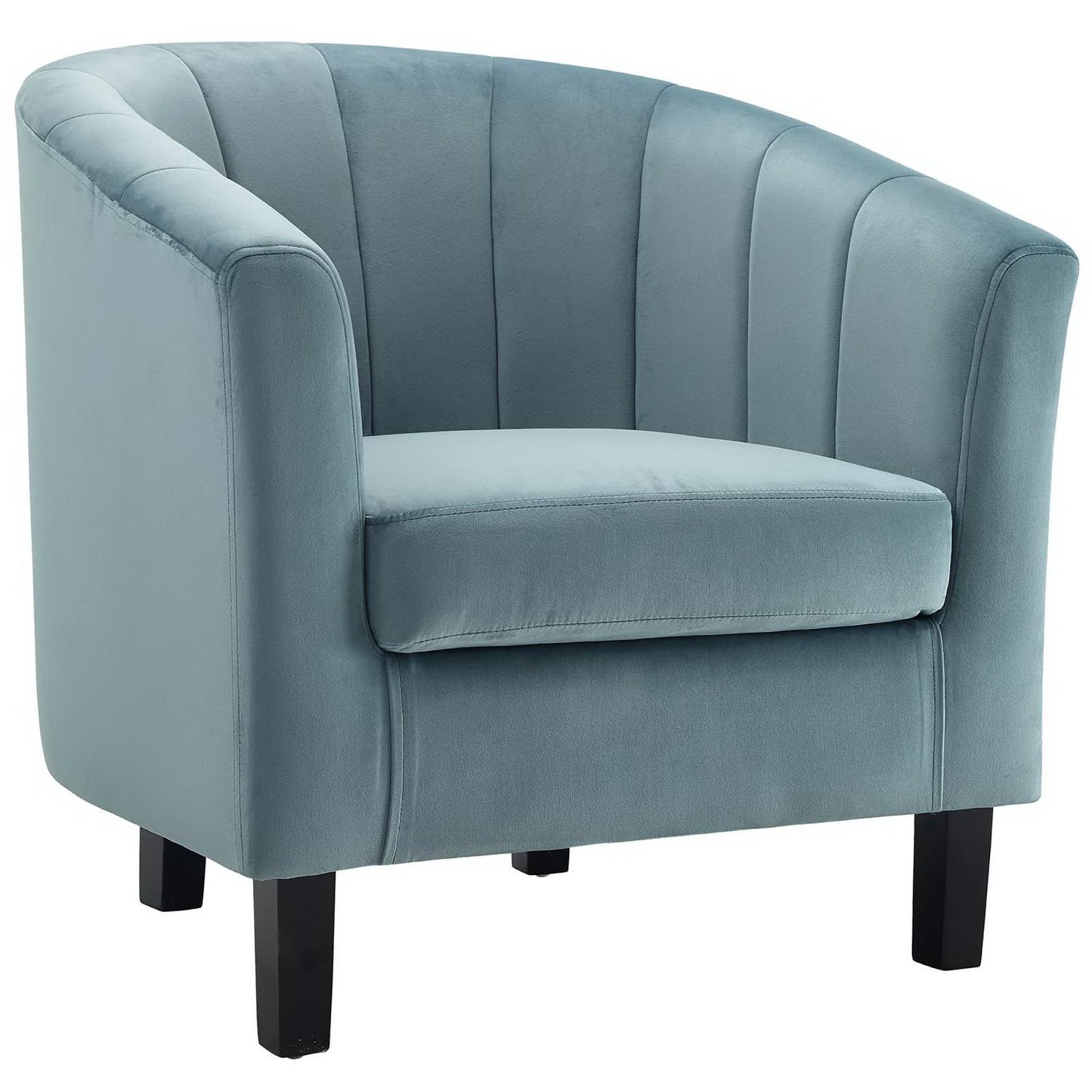 Modway - Prospect Channel Tufted Performance Velvet Armchair Set of 2 by Modway  Living Room Sofas and Armchairs Blue - EEI-4150-LBU