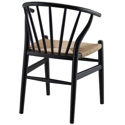 Modway - Flourish Spindle Wood Dining Side Chair Set of 2 by Modway  Bar and Dining Dining Chairs Black - EEI-4168-BLK