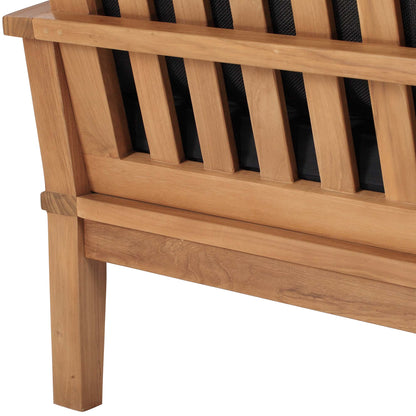 Modway - Marina Outdoor Patio Teak Sofa by Modway  Outdoor Furniture Sofa Sectionals Blue - EEI-4176-NAT-NAV