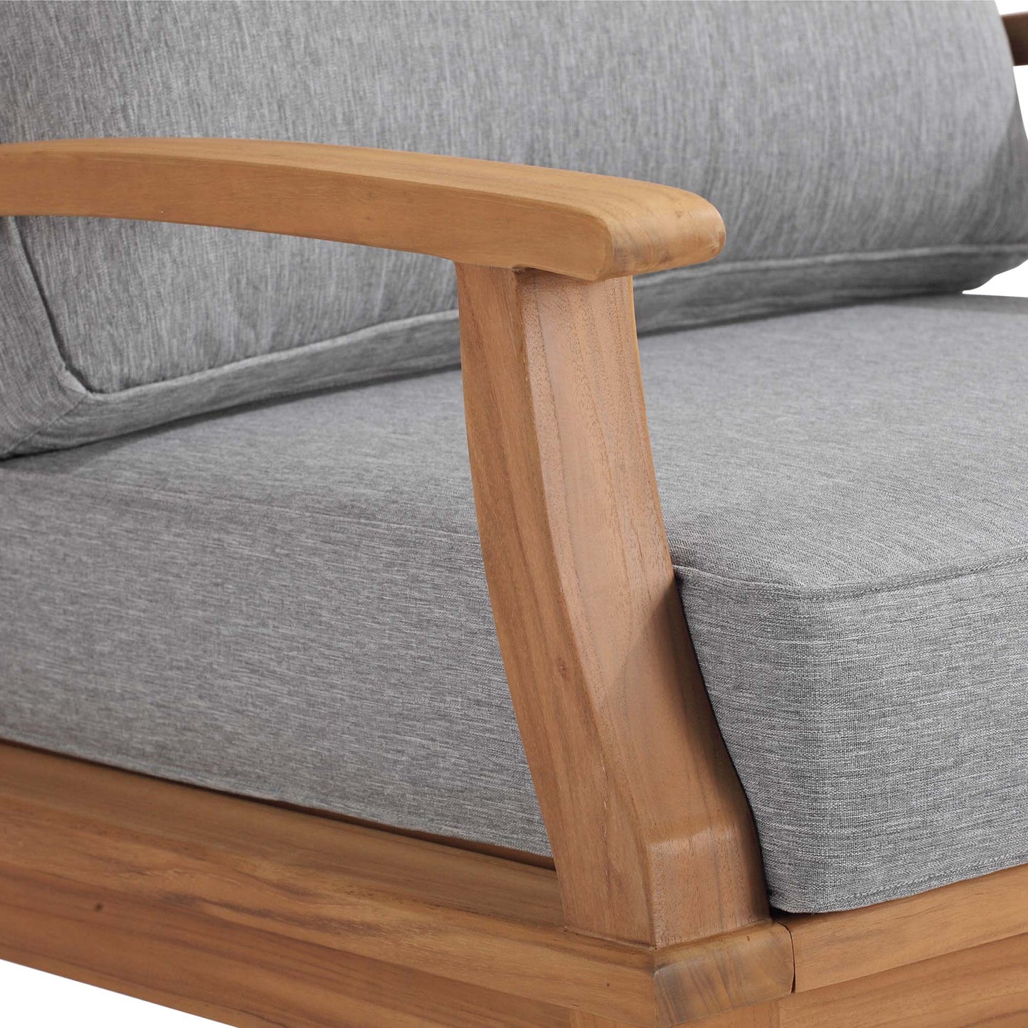 Modway - Marina Outdoor Patio Teak Rocking Chair by Modway  Outdoor Furniture Sofa Sectionals Gray - EEI-4177-NAT-GRY