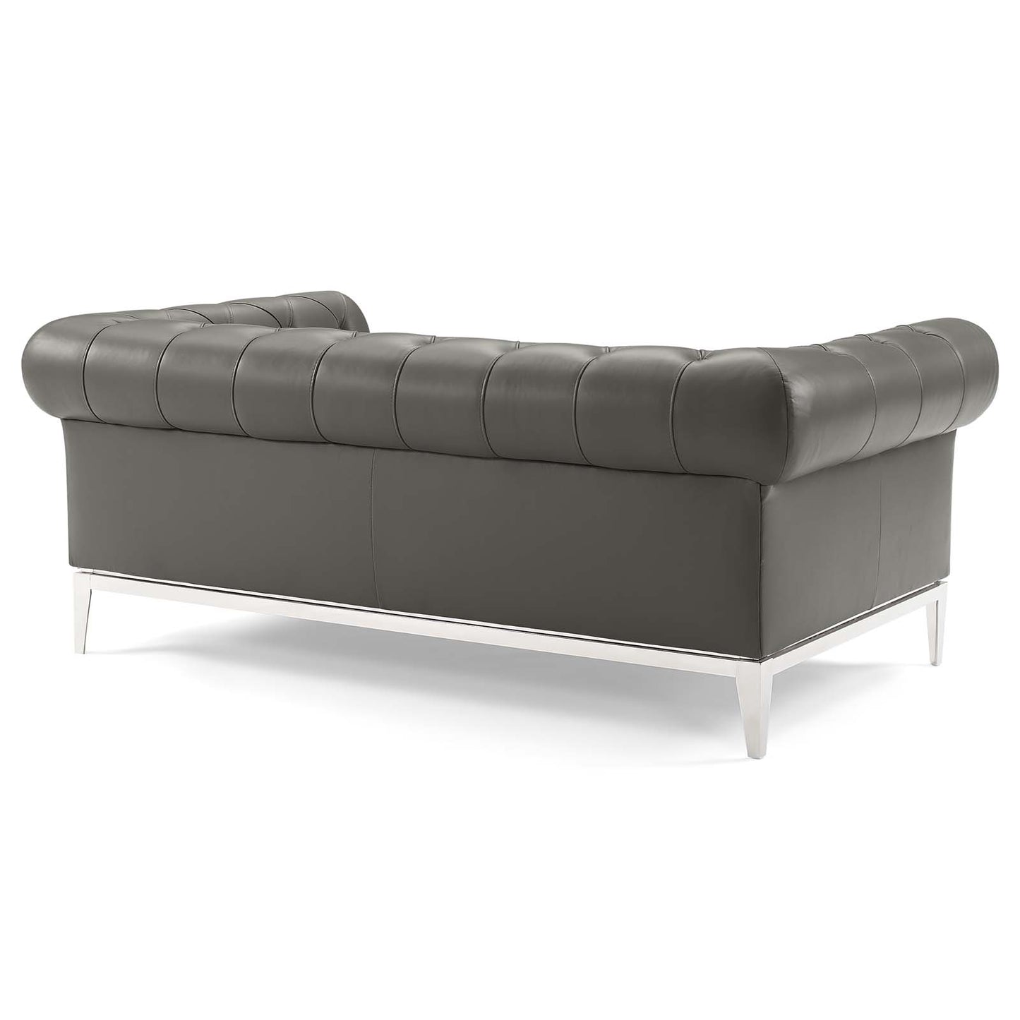 Modway Outlet Idyll Tufted Upholstered Leather Loveseat and Armchair by Modway  Living Room Furniture Gray - EEI-4193-GRY-SET
