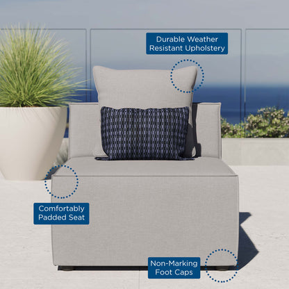 Modway - Saybrook Outdoor Patio Upholstered Sectional Sofa Armless Chair by Modway  Outdoor Furniture Sofa Sectionals Gray - EEI-4209-GRY