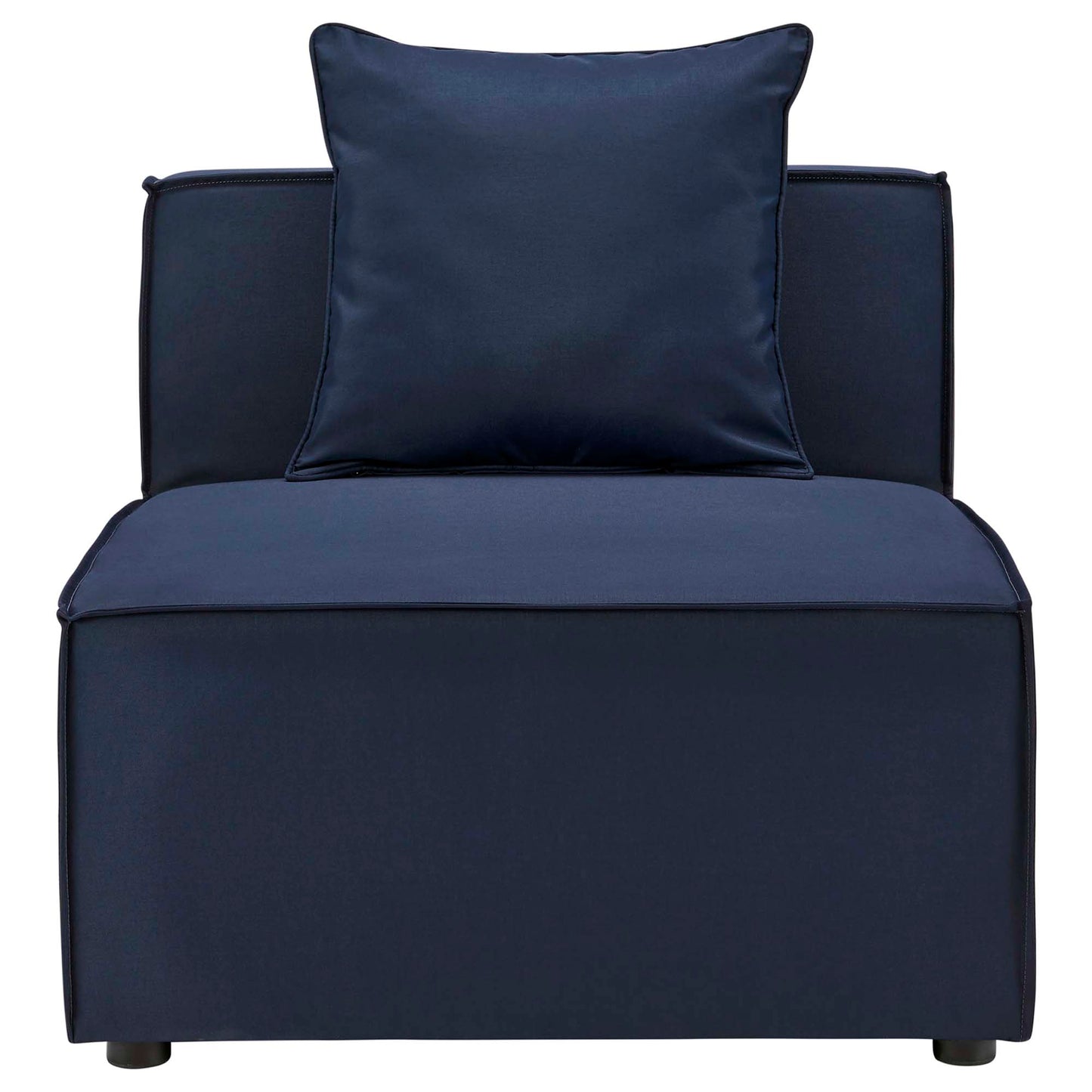 Modway - Saybrook Outdoor Patio Upholstered Sectional Sofa Armless Chair by Modway  Outdoor Furniture Sofa Sectionals Blue - EEI-4209-NAV
