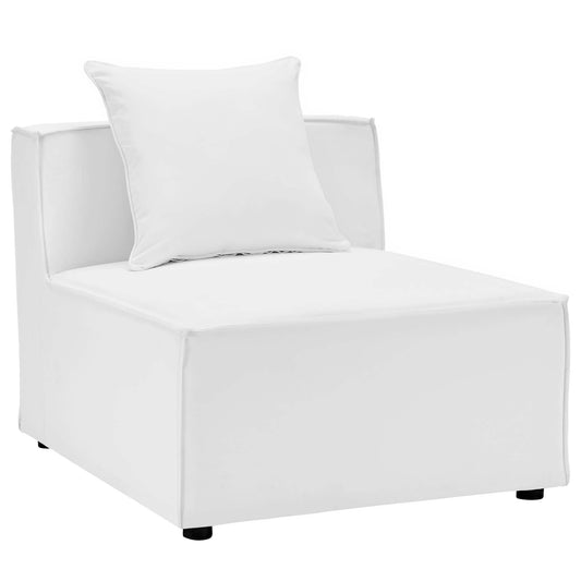 Modway - Saybrook Outdoor Patio Upholstered Sectional Sofa Armless Chair by Modway  Outdoor Furniture Sofa Sectionals White - EEI-4209-WHI