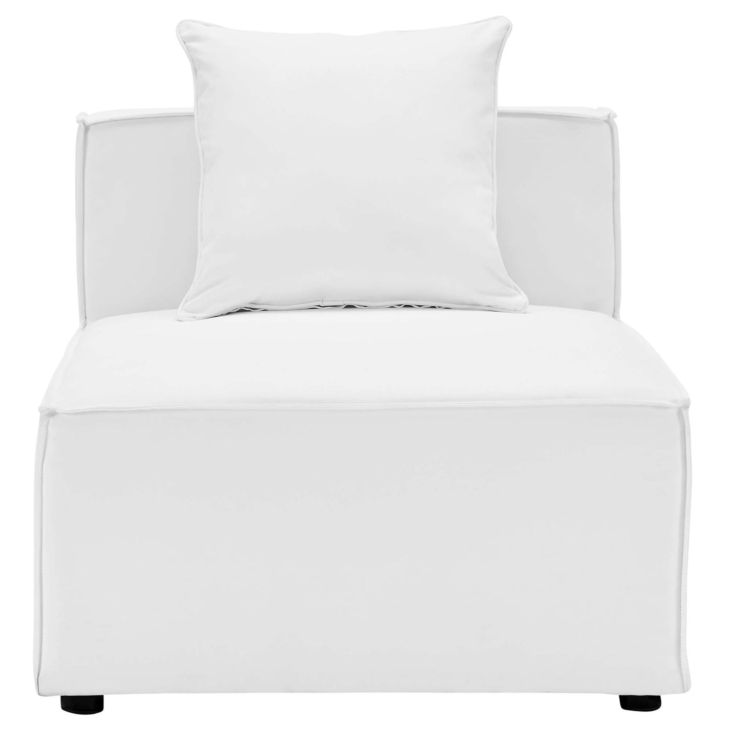 Modway - Saybrook Outdoor Patio Upholstered Sectional Sofa Armless Chair by Modway  Outdoor Furniture Sofa Sectionals White - EEI-4209-WHI
