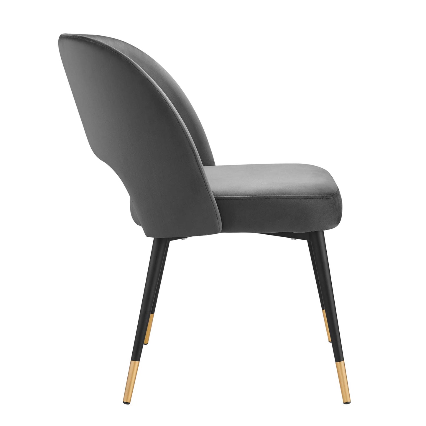 Modway - Rouse Performance Velvet Dining Side Chair by Modway  Bar and Dining Dining Chairs Gray - EEI-4212-CHA