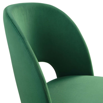 Modway - Rouse Performance Velvet Dining Side Chair by Modway  Bar and Dining Dining Chairs Green - EEI-4212-EME