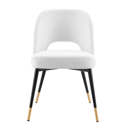 Modway Outlet Rouse Performance Velvet Dining Side Chair by Modway  Bar and Dining Furniture White - EEI-4212-WHI