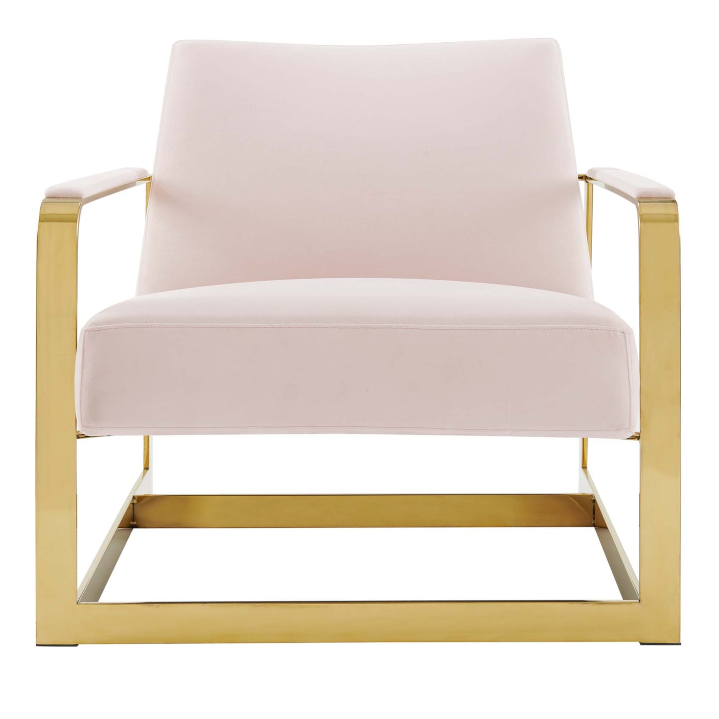 Modway Outlet Seg Performance Velvet Accent Chair by Modway  Living Room Furniture Gold Pink - EEI-4219-GLD-PNK