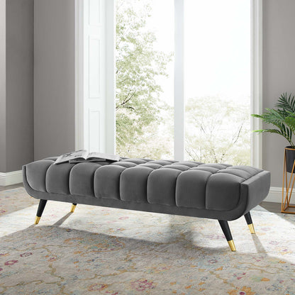 Modway Outlet Adept 60" Performance Velvet Bench by Modway  Living Room Furniture Gray - EEI-4241-GRY