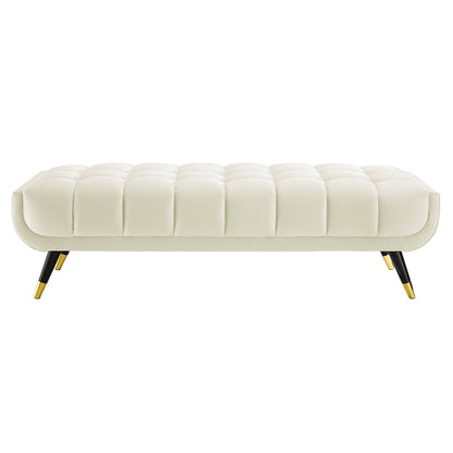 Modway Outlet Adept 60" Performance Velvet Bench by Modway  Living Room Furniture Ivory - EEI-4241-IVO