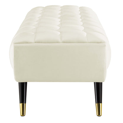 Modway Outlet Adept 60" Performance Velvet Bench by Modway  Living Room Furniture Ivory - EEI-4241-IVO
