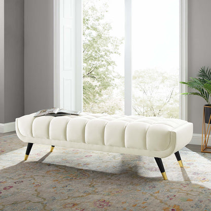 Modway Outlet Adept 60" Performance Velvet Bench by Modway  Living Room Furniture Ivory - EEI-4241-IVO