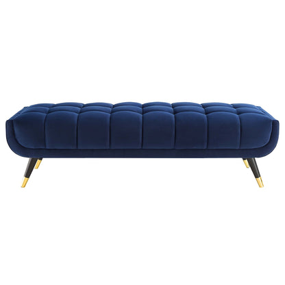 Modway Outlet Adept 60" Performance Velvet Bench by Modway  Living Room Furniture Midnight Blue - EEI-4241-MID