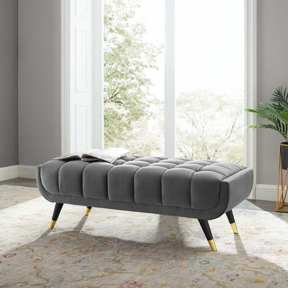 Modway Outlet Adept 47.5" Performance Velvet Bench by Modway  Living Room Furniture Gray - EEI-4242-GRY