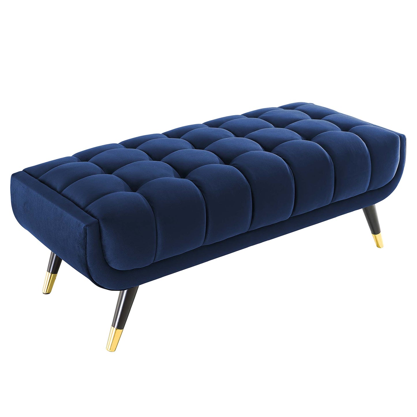 Modway Outlet Adept 47.5" Performance Velvet Bench by Modway  Living Room Furniture Midnight Blue - EEI-4242-MID