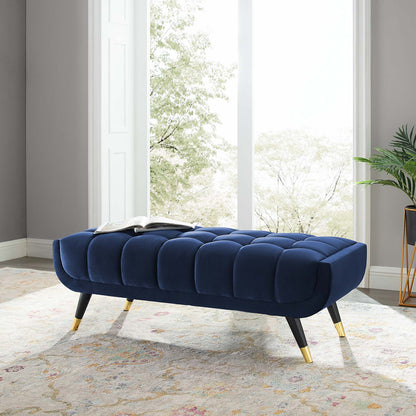Modway Outlet Adept 47.5" Performance Velvet Bench by Modway  Living Room Furniture Midnight Blue - EEI-4242-MID