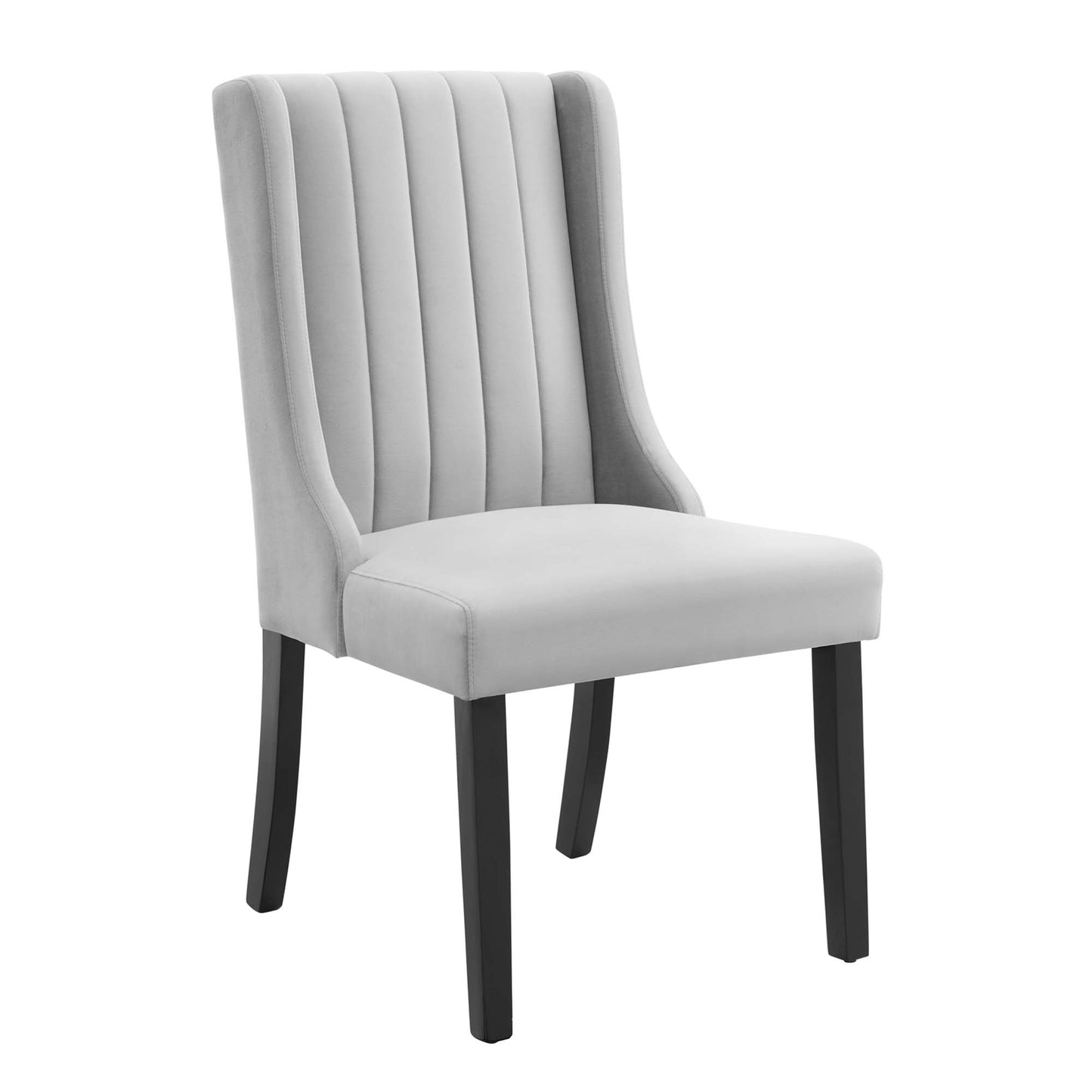 Modway Outlet Renew Parsons Performance Velvet Dining Side Chairs Set of 2 by Modway  Bar and Dining Furniture Light Gray - EEI-4244-LGR