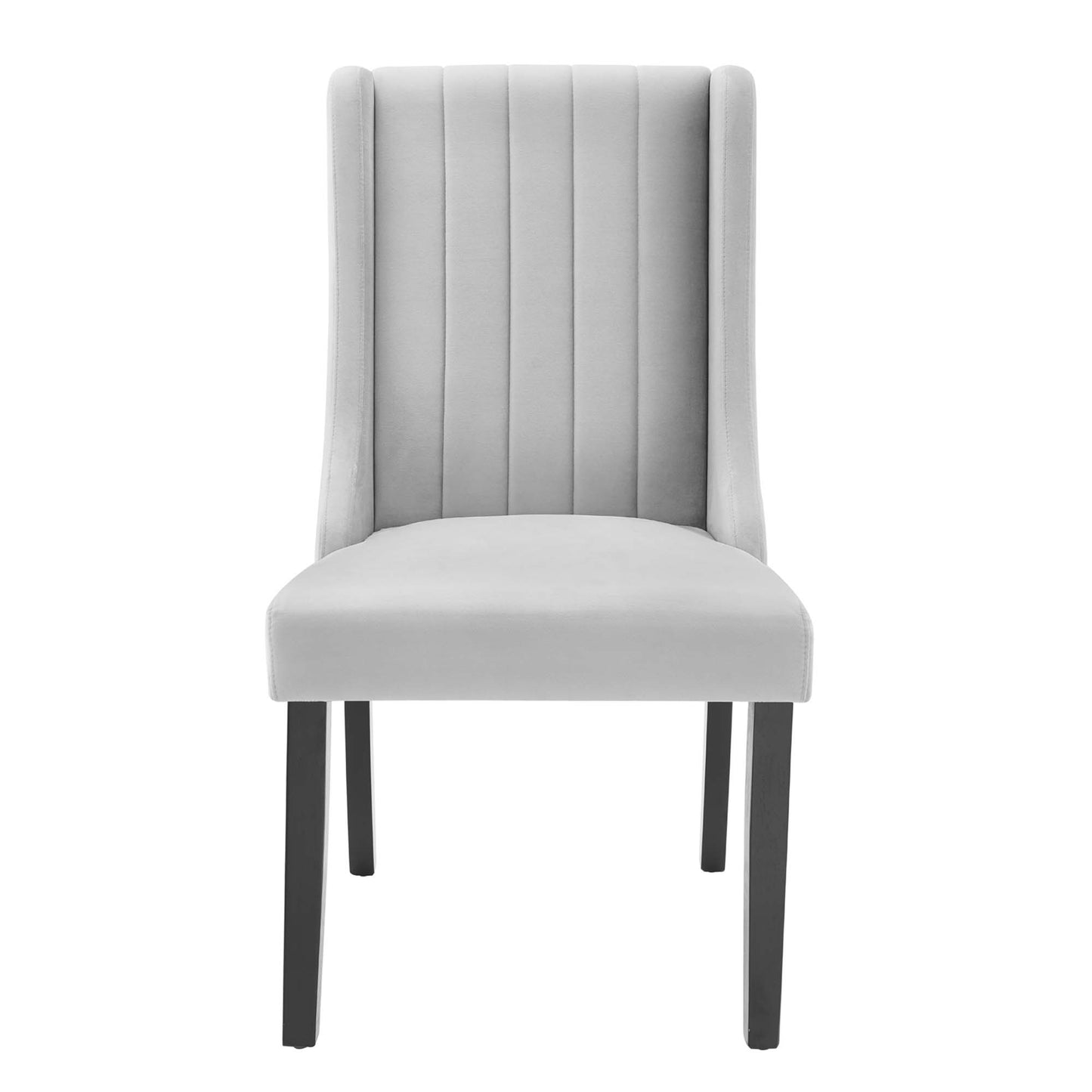 Modway Outlet Renew Parsons Performance Velvet Dining Side Chairs Set of 2 by Modway  Bar and Dining Furniture Light Gray - EEI-4244-LGR