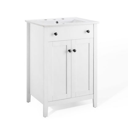 Modway - Nantucket 24" Bathroom Vanity by Modway  Bathroom Vanities White - EEI-4250-WHI-WHI
