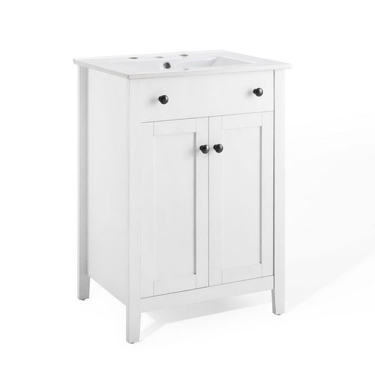 Modway - Nantucket 24" Bathroom Vanity by Modway  Bathroom Vanities White - EEI-4250-WHI-WHI