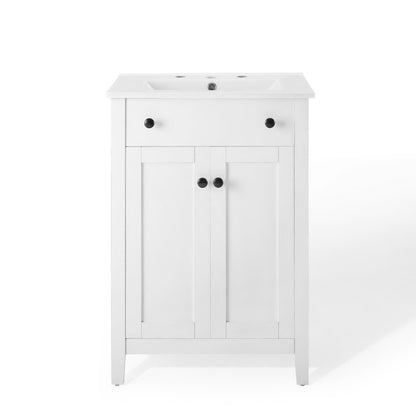 Modway - Nantucket 24" Bathroom Vanity by Modway  Bathroom Vanities White - EEI-4250-WHI-WHI