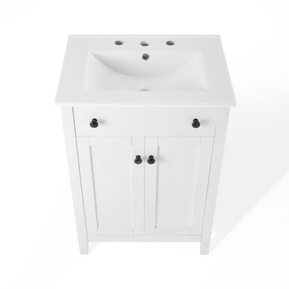 Modway - Nantucket 24" Bathroom Vanity by Modway  Bathroom Vanities White - EEI-4250-WHI-WHI