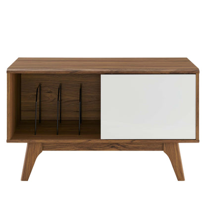 Modway - Envision Vinyl Record Display Stand by Modway  Living Room Decor White - EEI-4261-WAL-WHI