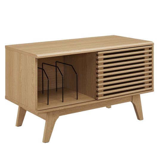 Modway - Render Vinyl Record Display Stand by Modway  Living Room Decor Brown - EEI-4263-OAK