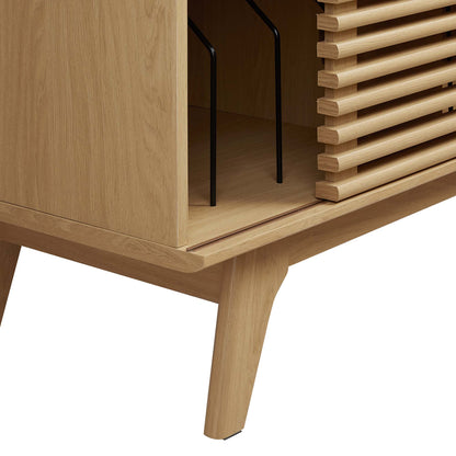 Modway - Render Vinyl Record Display Stand by Modway  Living Room Decor Brown - EEI-4263-OAK