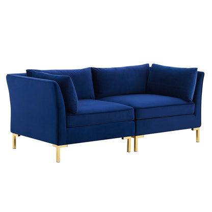 Modway Outlet Ardent Performance Velvet Loveseat by Modway  Living Room Furniture Navy - EEI-4268-NAV